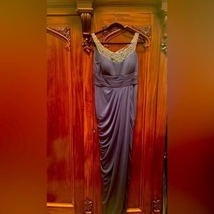 Evening Gown with Jeweled Neckline